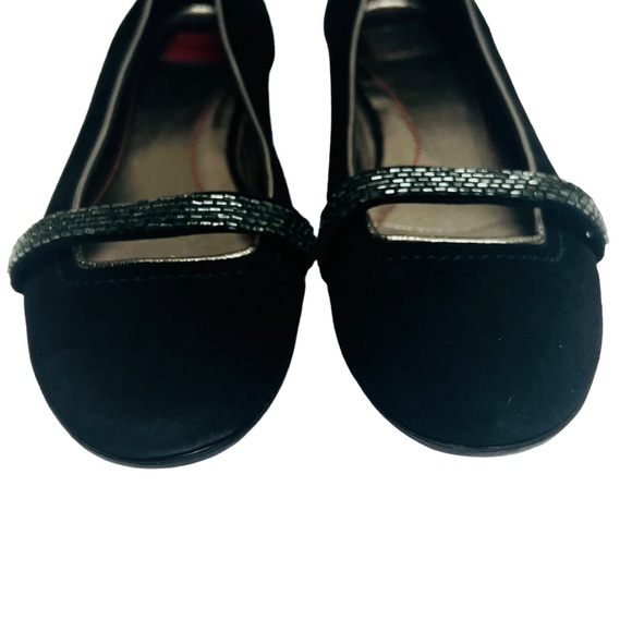 Coach Black Suede Flats ELISSA Shoes Size 8B - Picture 3 of 14